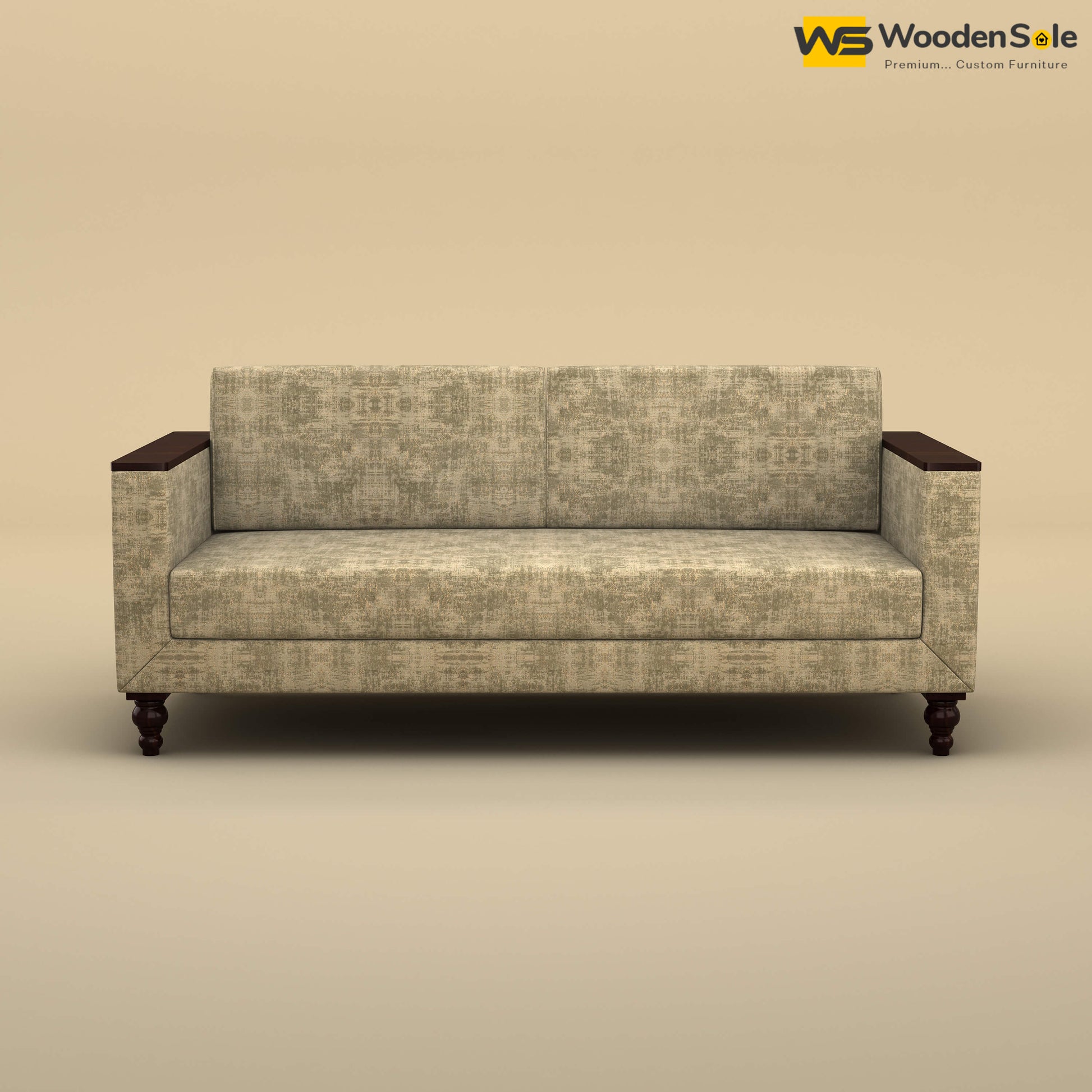 Tivoli 3 Seater Fabric Sofa (Cotton, Patchy Cream)