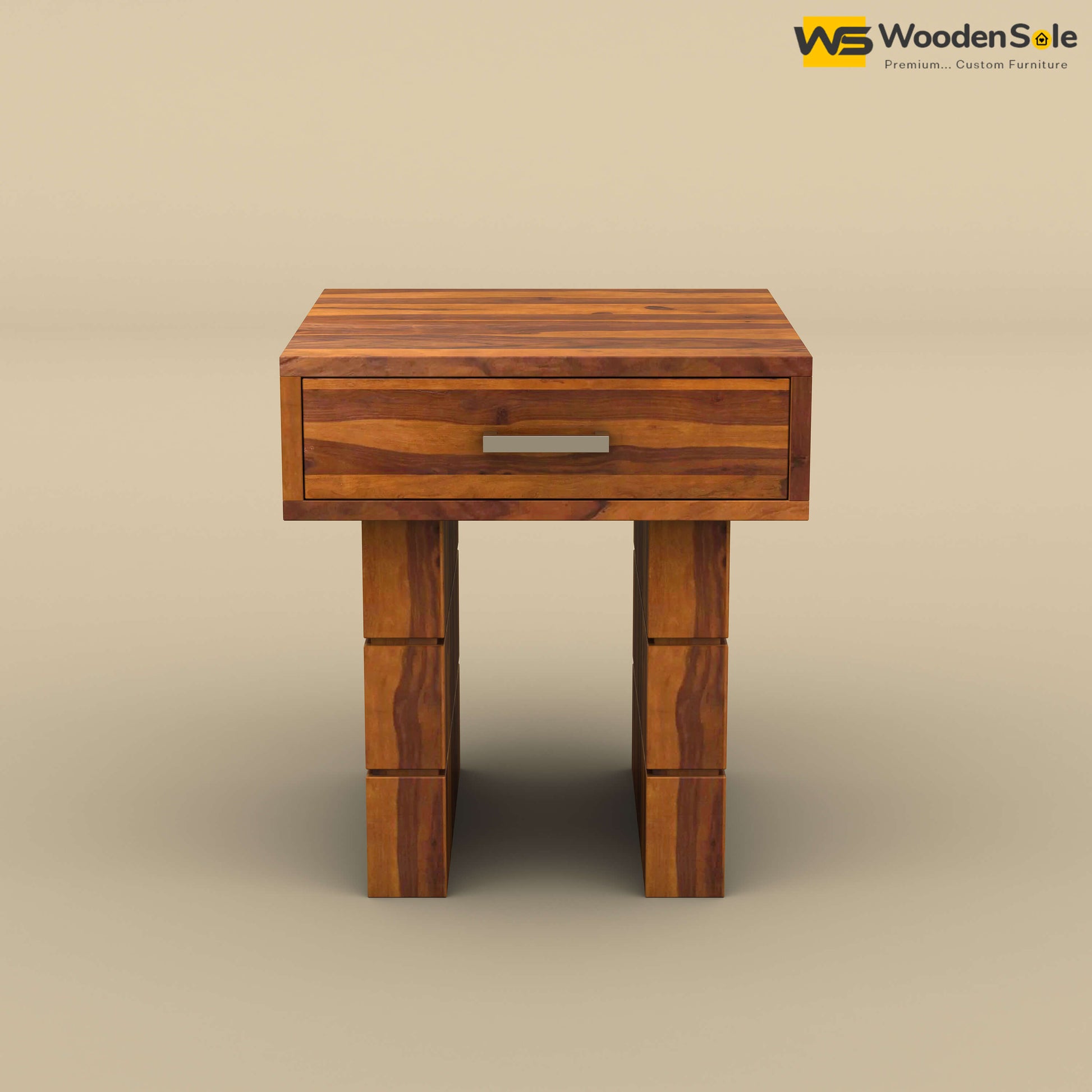 Sandra Bedside Table (Honey Finish)