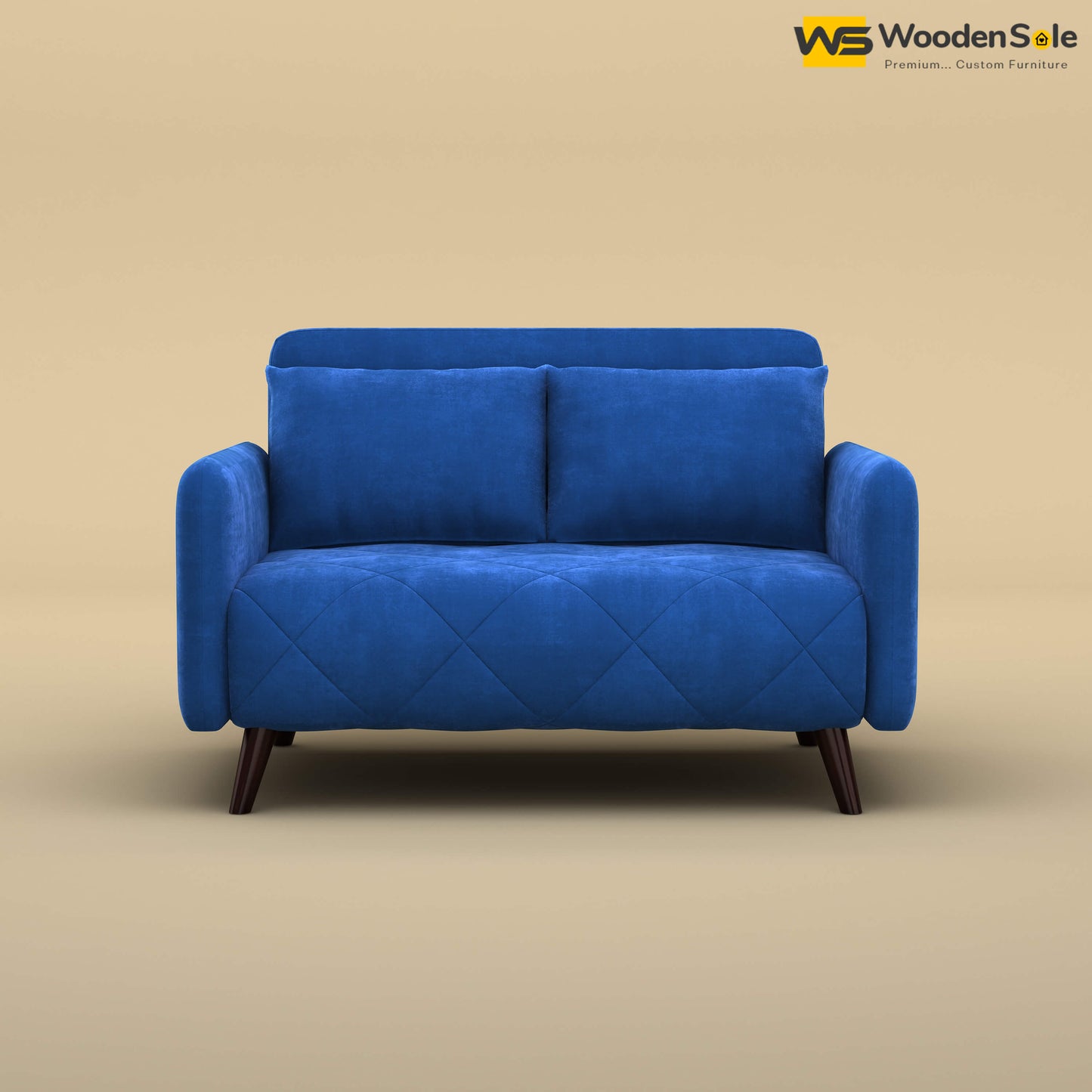 Parth Loveseat (Velvet, Royal Blue)