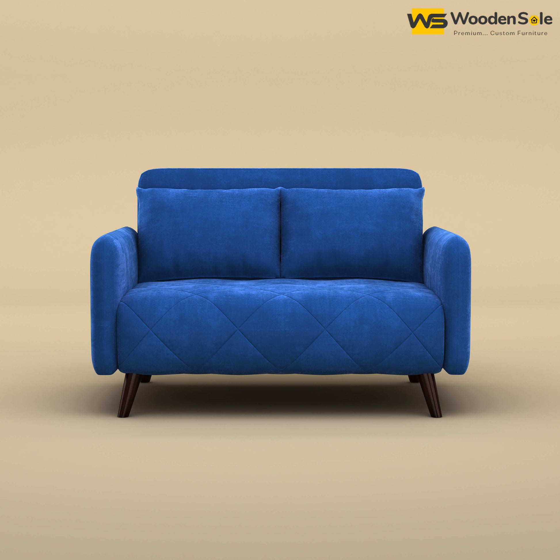Parth Loveseat (Velvet, Royal Blue)