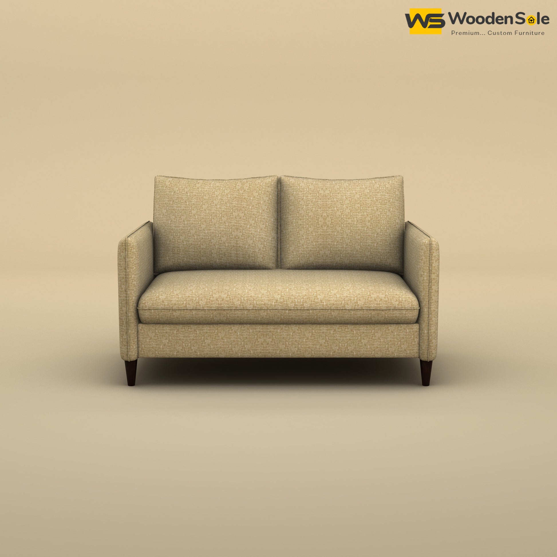 Citron 2 Seater Fabric Sofa (Cotton, Faux Cream)