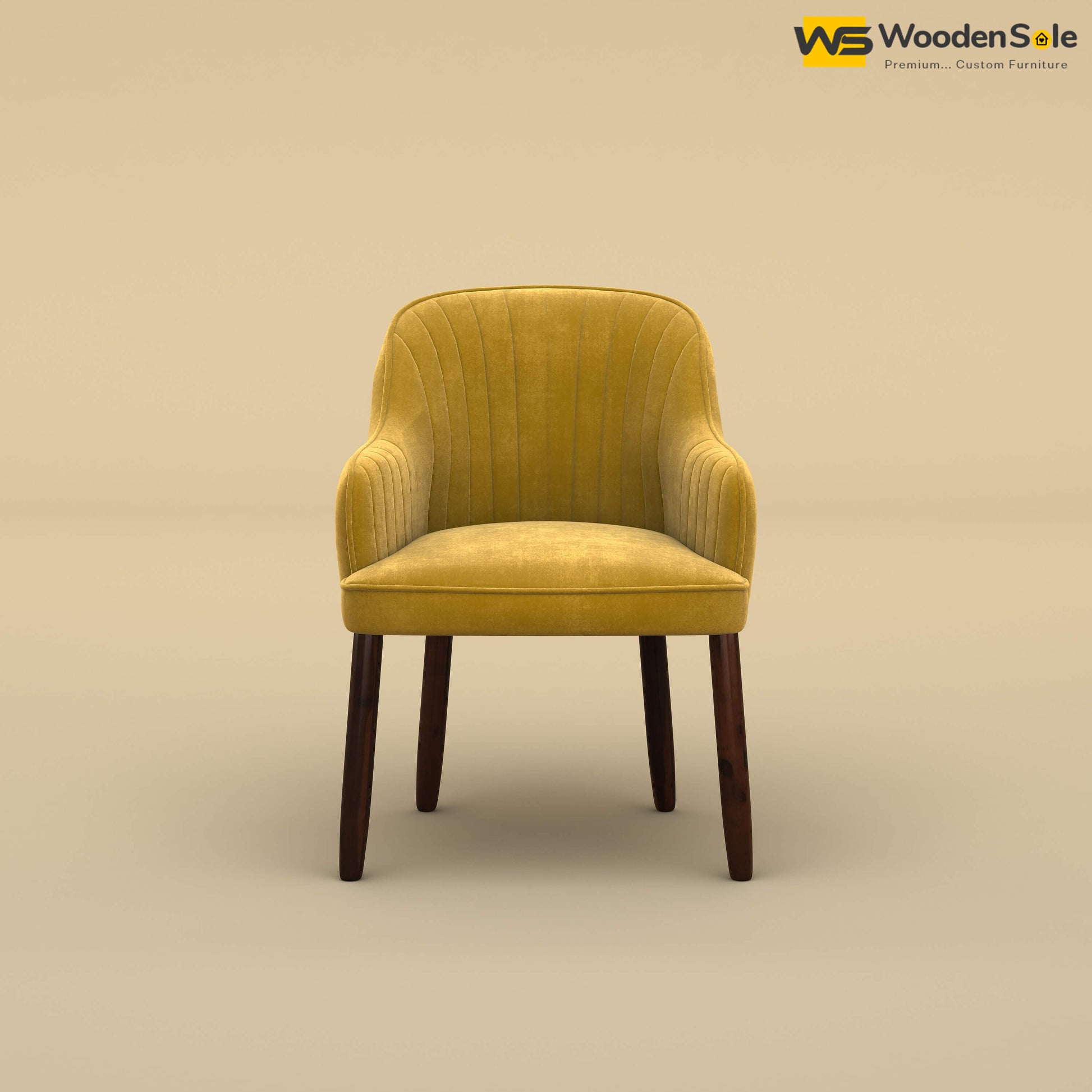 Madrid Dining Chair (Velvet, Mustard Yellow)