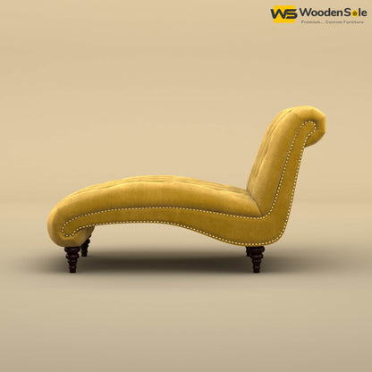 Toronto Chaise Lounge (Velvet, Mustard Yellow)