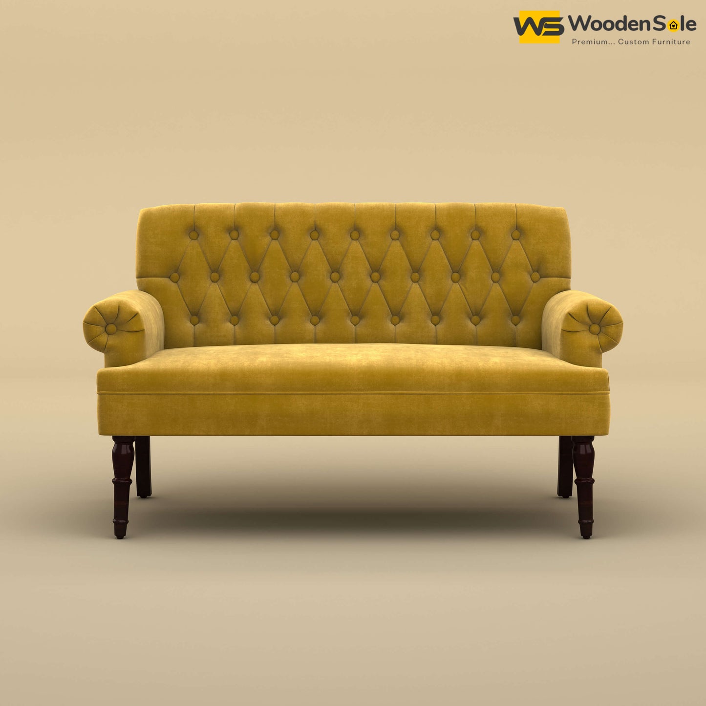 Chetas Love Chair (Velvet, Mustard Yellow)