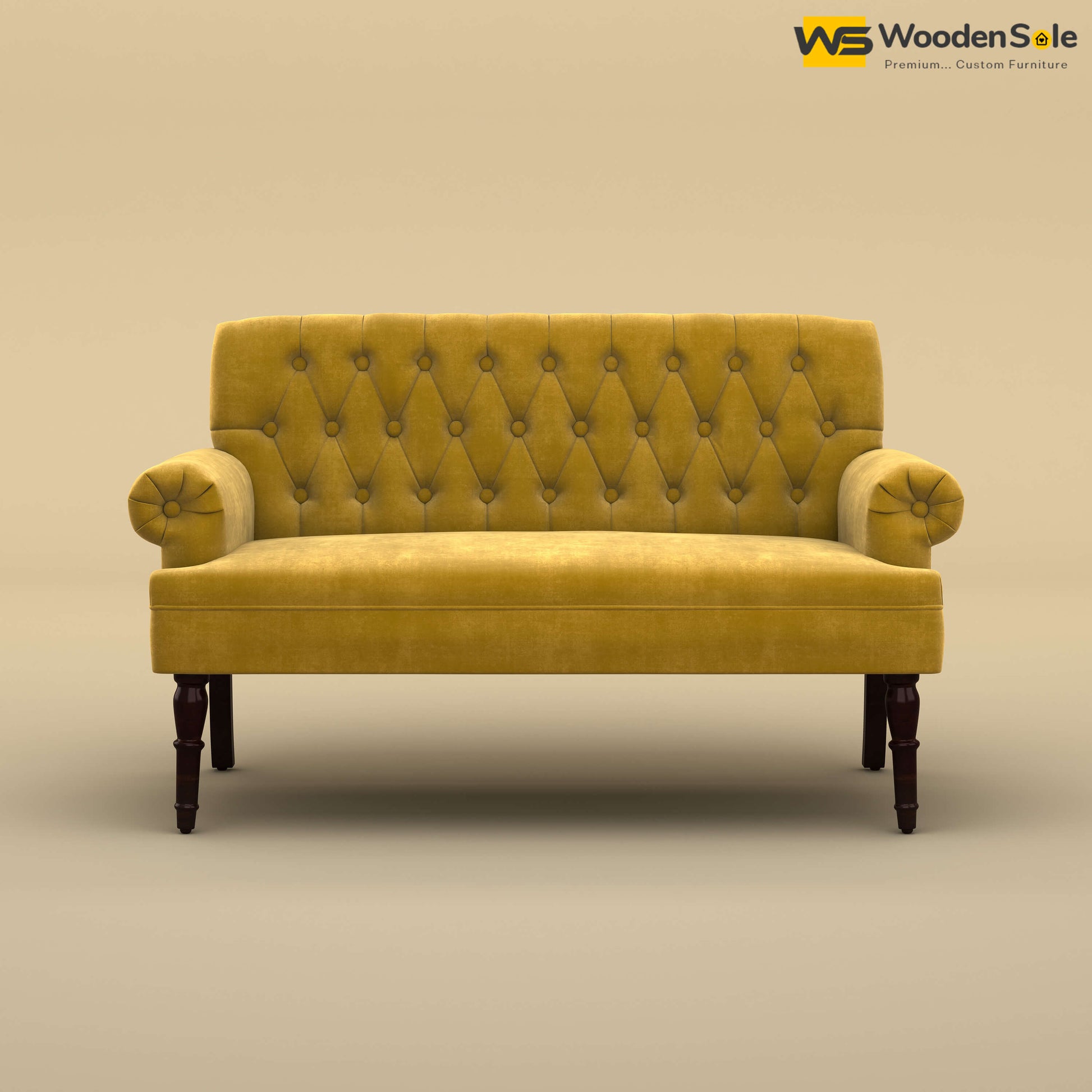 Chetas Love Chair (Velvet, Mustard Yellow)