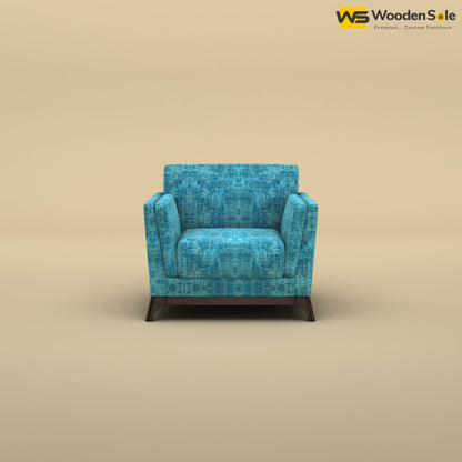 Bruno 1 Seater Sofa (Cotton, Teal Blue)