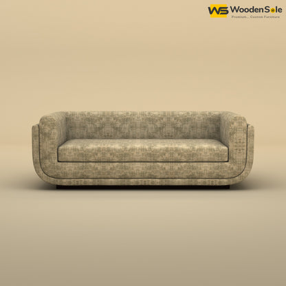 Vedant Three Seater Sofa (Cotton, Patchy Cream)