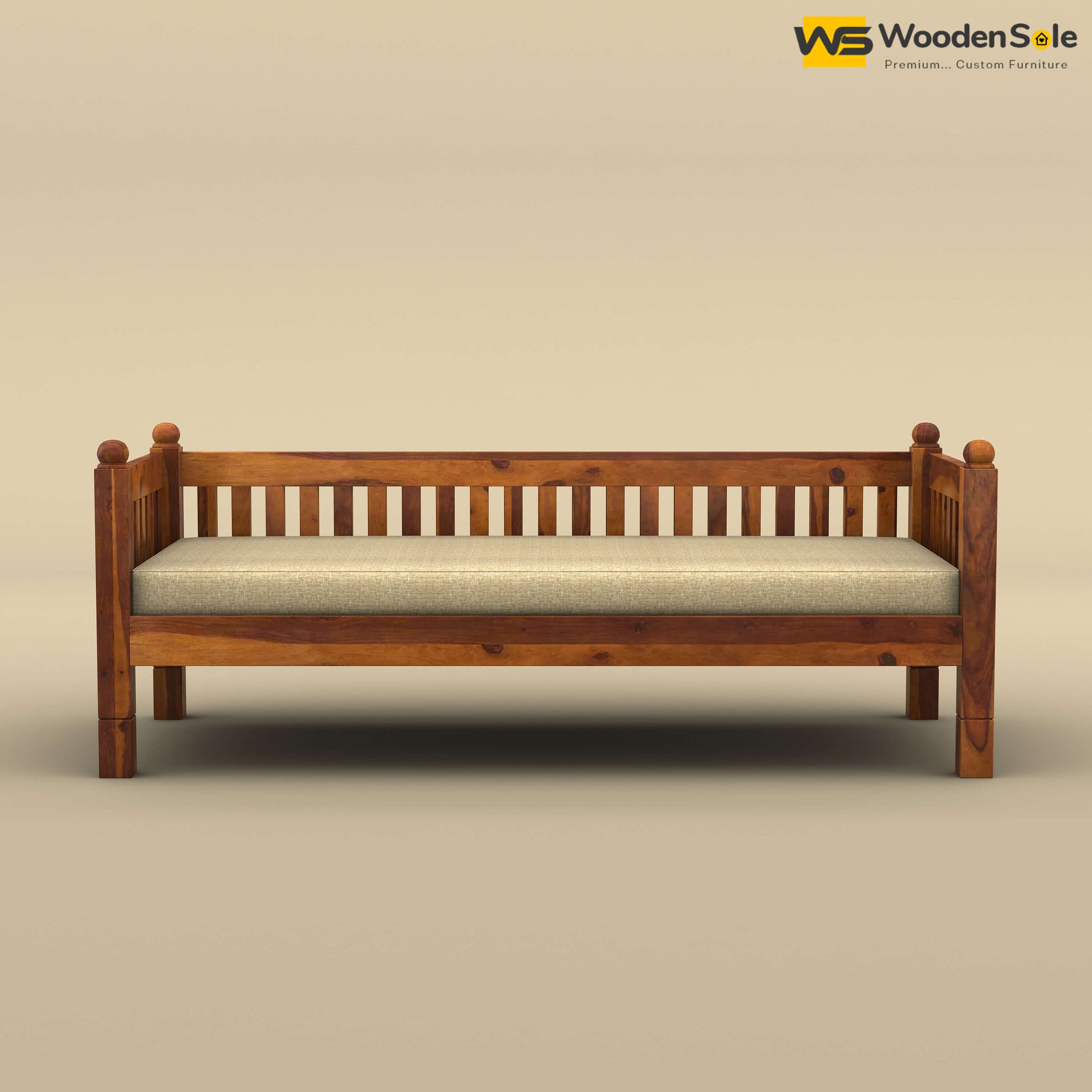 Dina Divan With Mattress (Honey Finish)