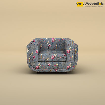 Vedant 1 Seater Fabric Sofa (Cotton, Floral Printed)