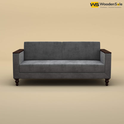 Tivoli 3 Seater Fabric Sofa (Velvet, Charcoal Gray)