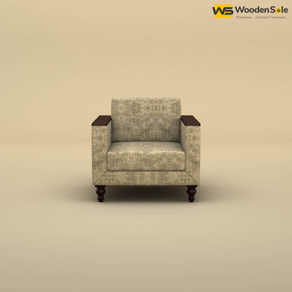 Tivoli 1 Seater Fabric Sofa (Cotton, Patchy Cream)