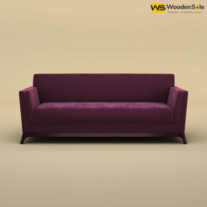 Bruno 3 Seater Sofa (Velvet, Dark Purple)