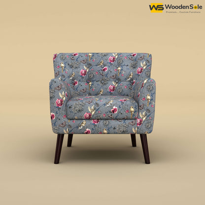 Figo Tufted Lounge Chair (Cotton, Floral Printed)