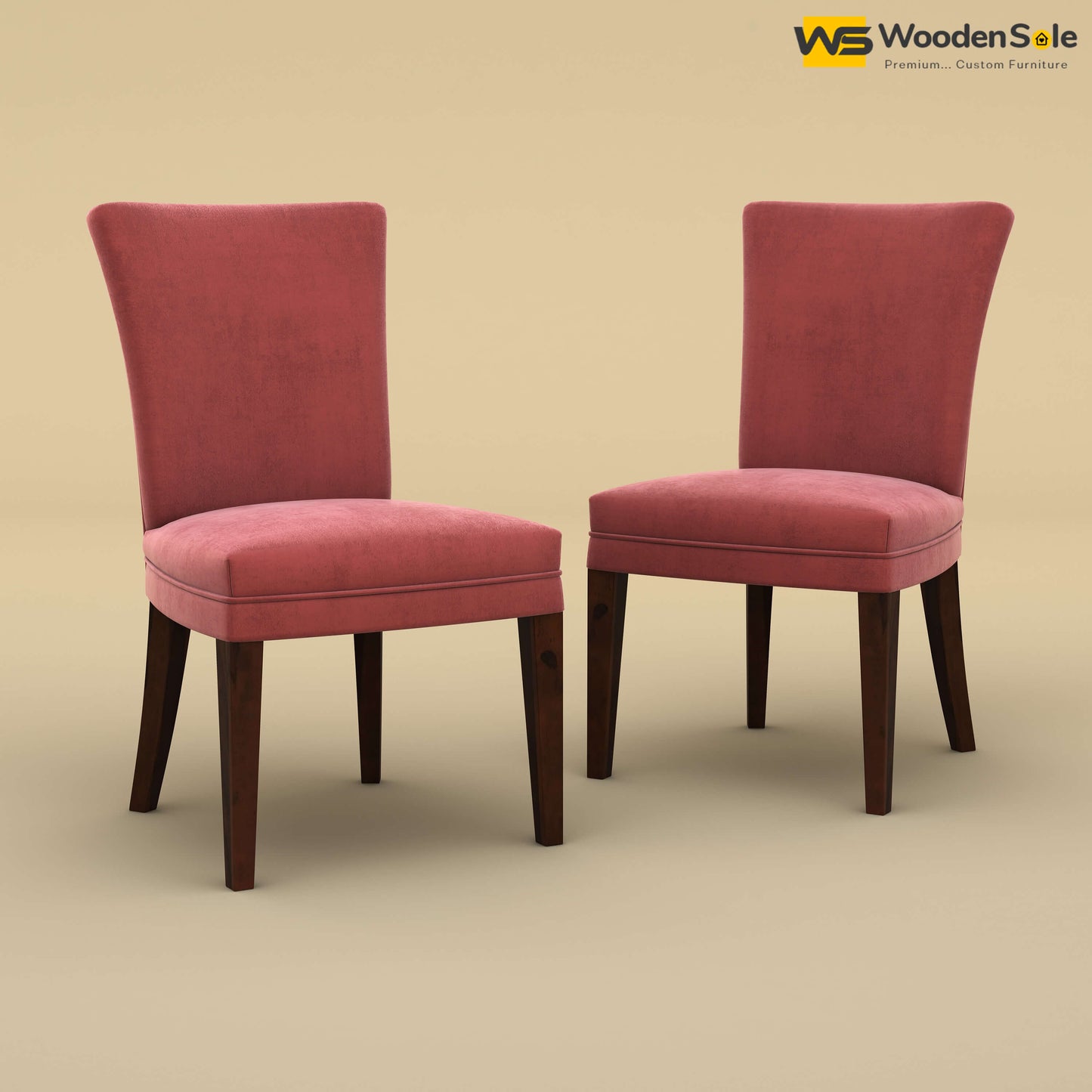 Bently Dining Chairs - Set of 2 (Velvet, Pink)