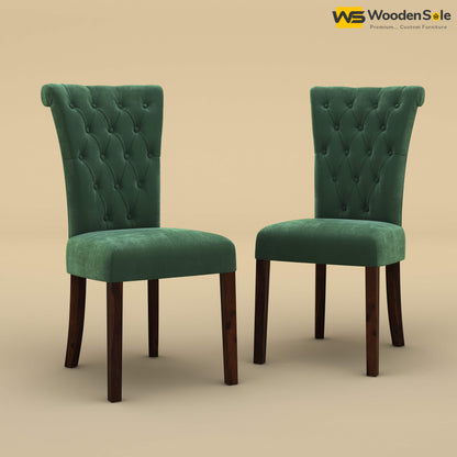 Kia Dining Chairs - Set of 2 (Velvet, Forest Green)