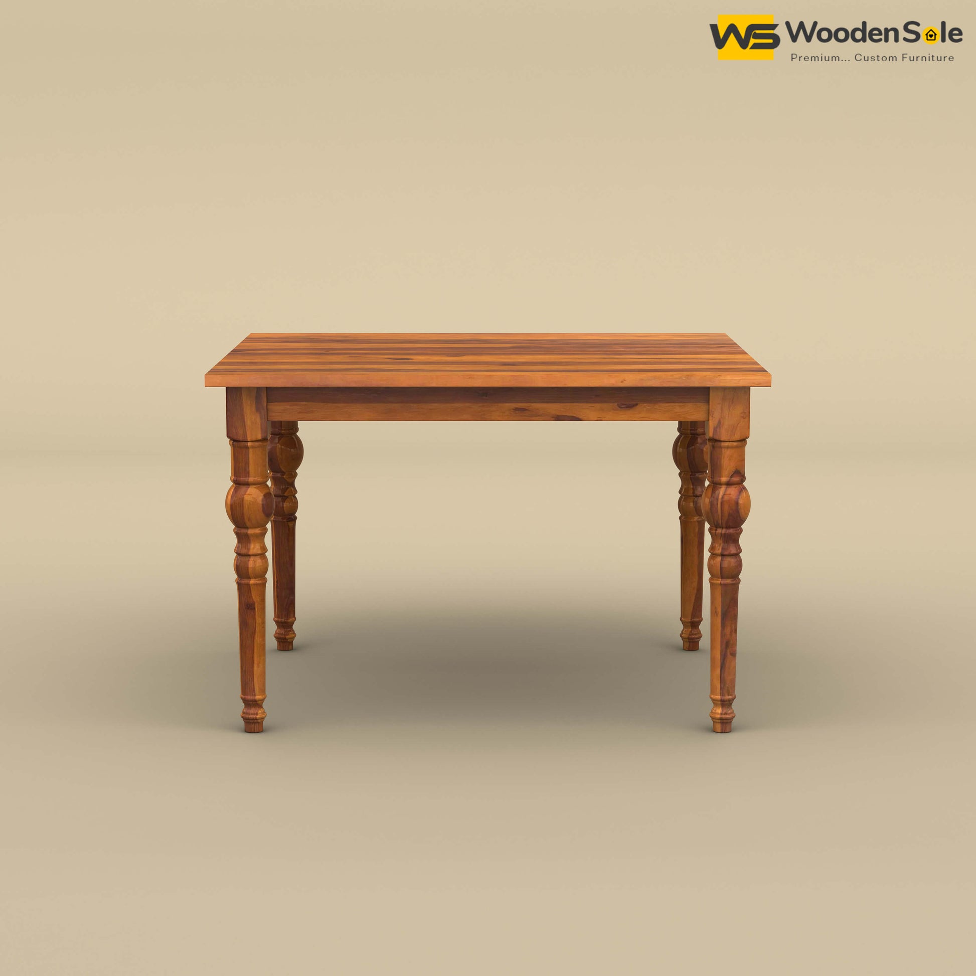 Elliot Dining Table 4 Seater Set (Honey Finish)
