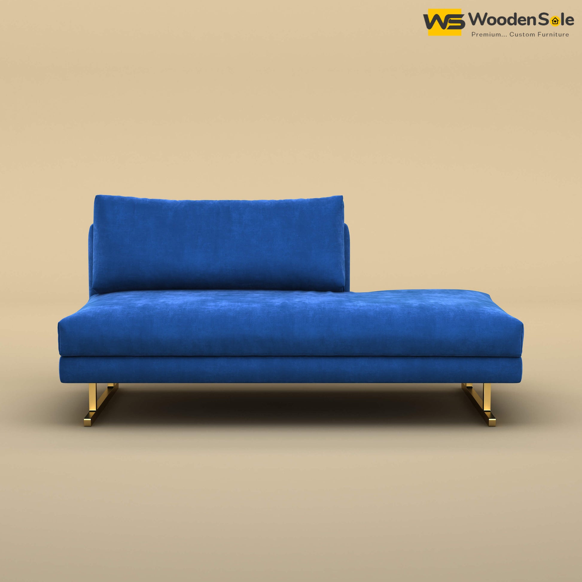 Elve Chaise Lounge (Velvet, Royal Blue)