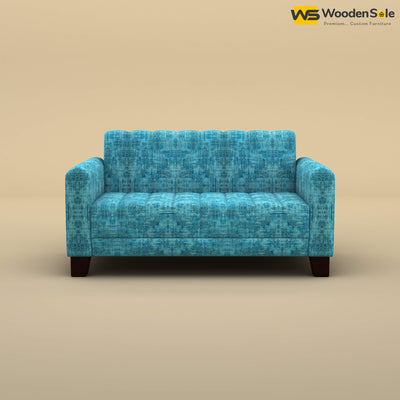 Furo 2 Seater Fabric Sofa (Cotton, Teal Blue)