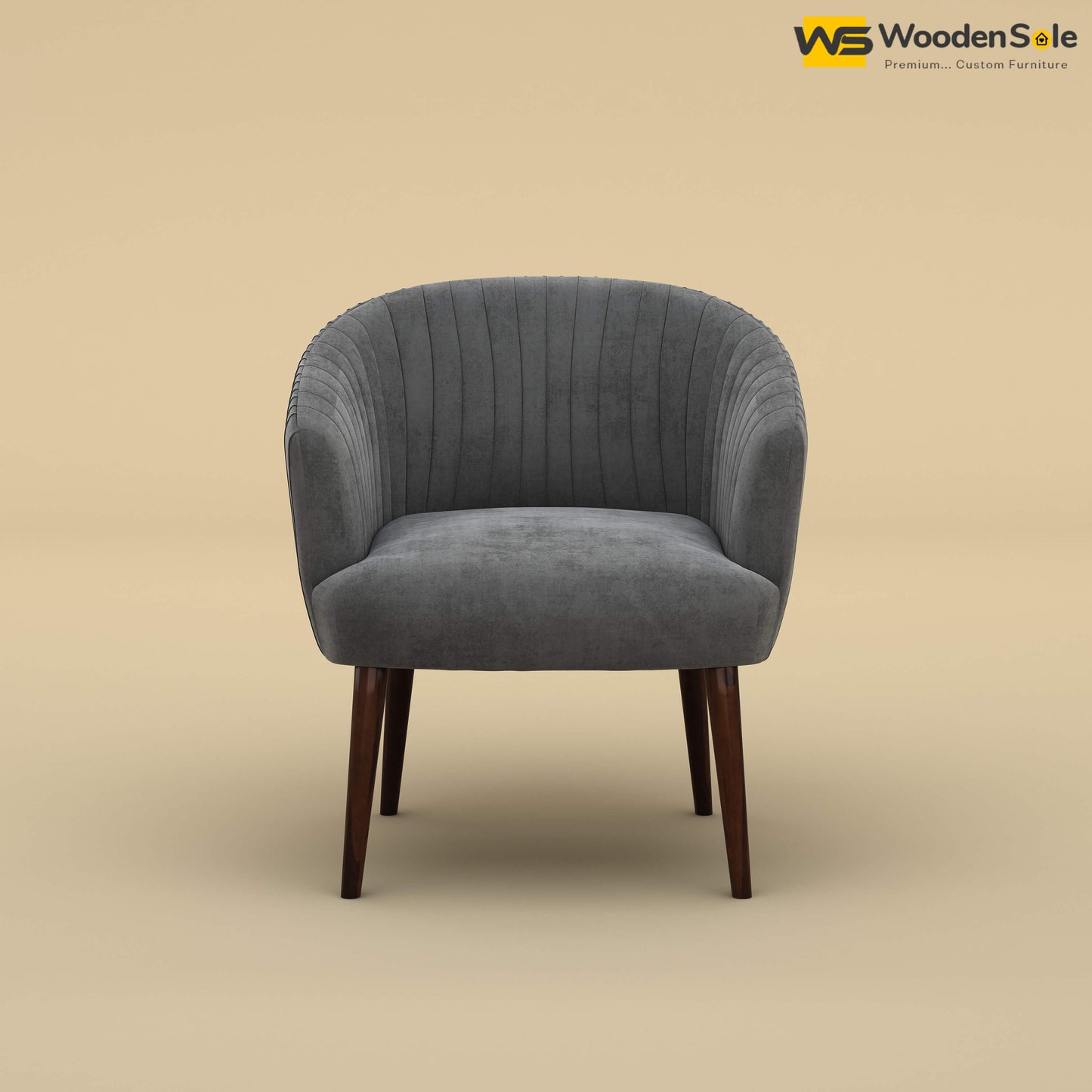 Parker Dining Chair (Velvet, Charcoal Gray)