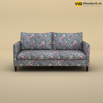 Citron 3 Seater Fabric Sofa (Cotton, Floral Printed)