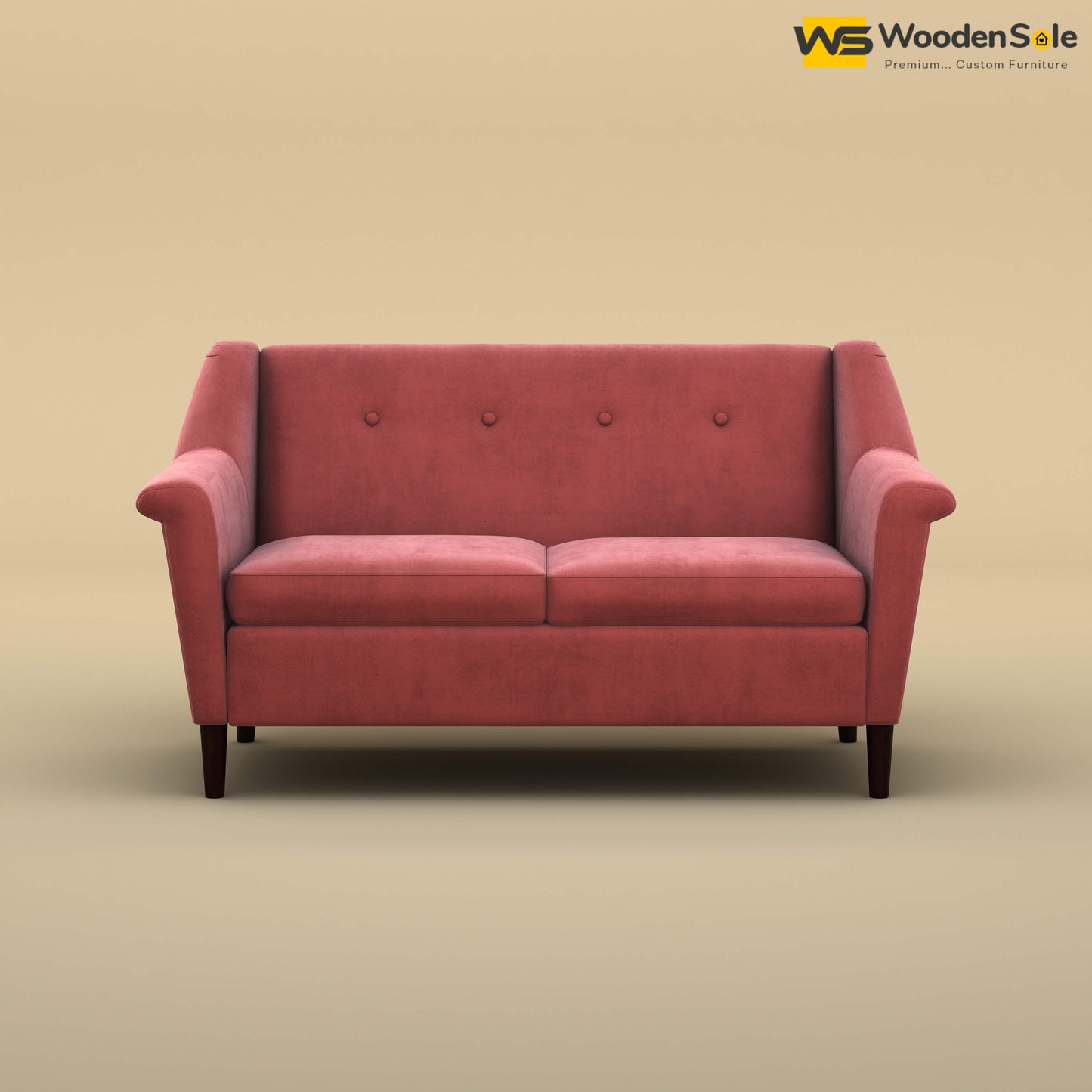 Ojas Loveseat (Velvet, Pink)