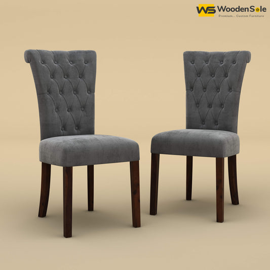 Kia Dining Chairs - Set of 2 (Velvet, Charcoal Gray)