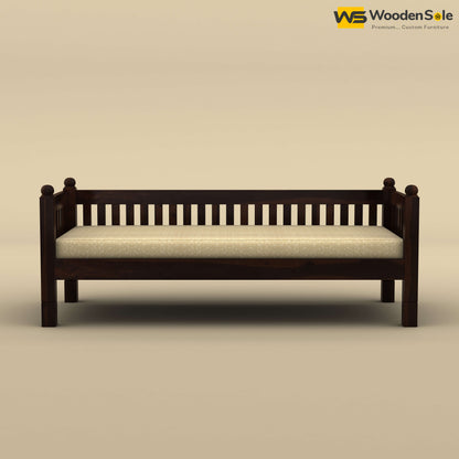 Dina Divan With Mattress (Walnut Finish)
