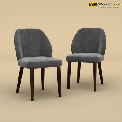 Norway Dining Chairs - Set of 2 (Velvet, Charcoal Gray)