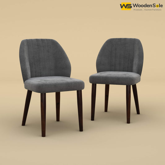 Norway Dining Chairs - Set of 2 (Velvet, Charcoal Gray)