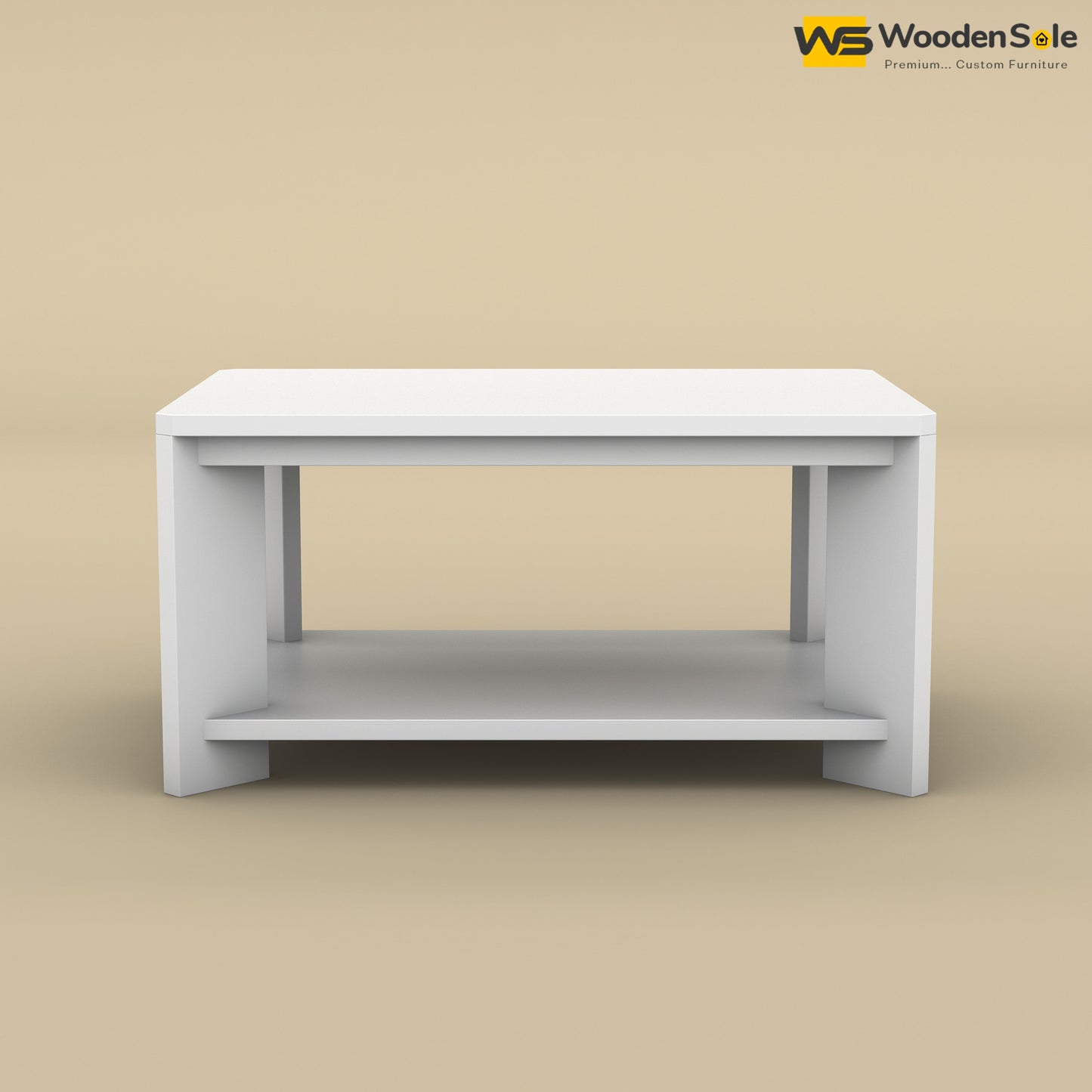 Wooden Coffee Table (White Finish)