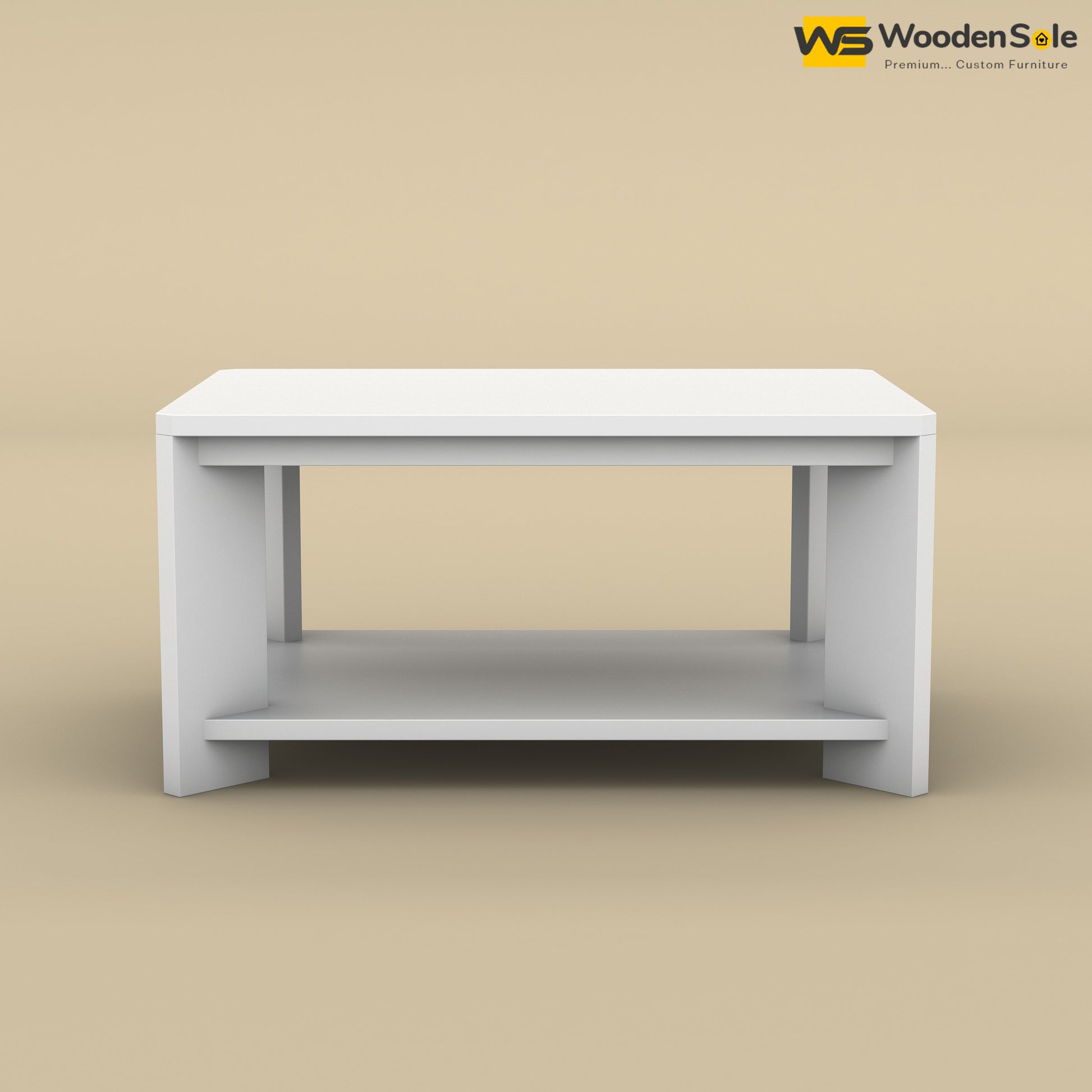 Wooden Coffee Table (White Finish)