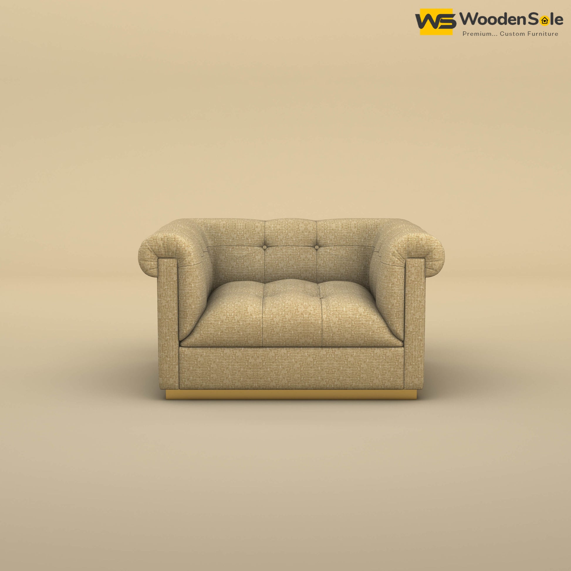 Morrison 1 Seater Fabric Sofa (Cotton, Faux Cream)
