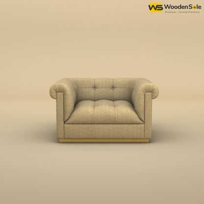 Morrison 1 Seater Fabric Sofa (Cotton, Faux Cream)