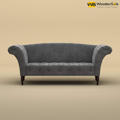 Leo Chaise Lounge (Velvet, Charcoal Gray)