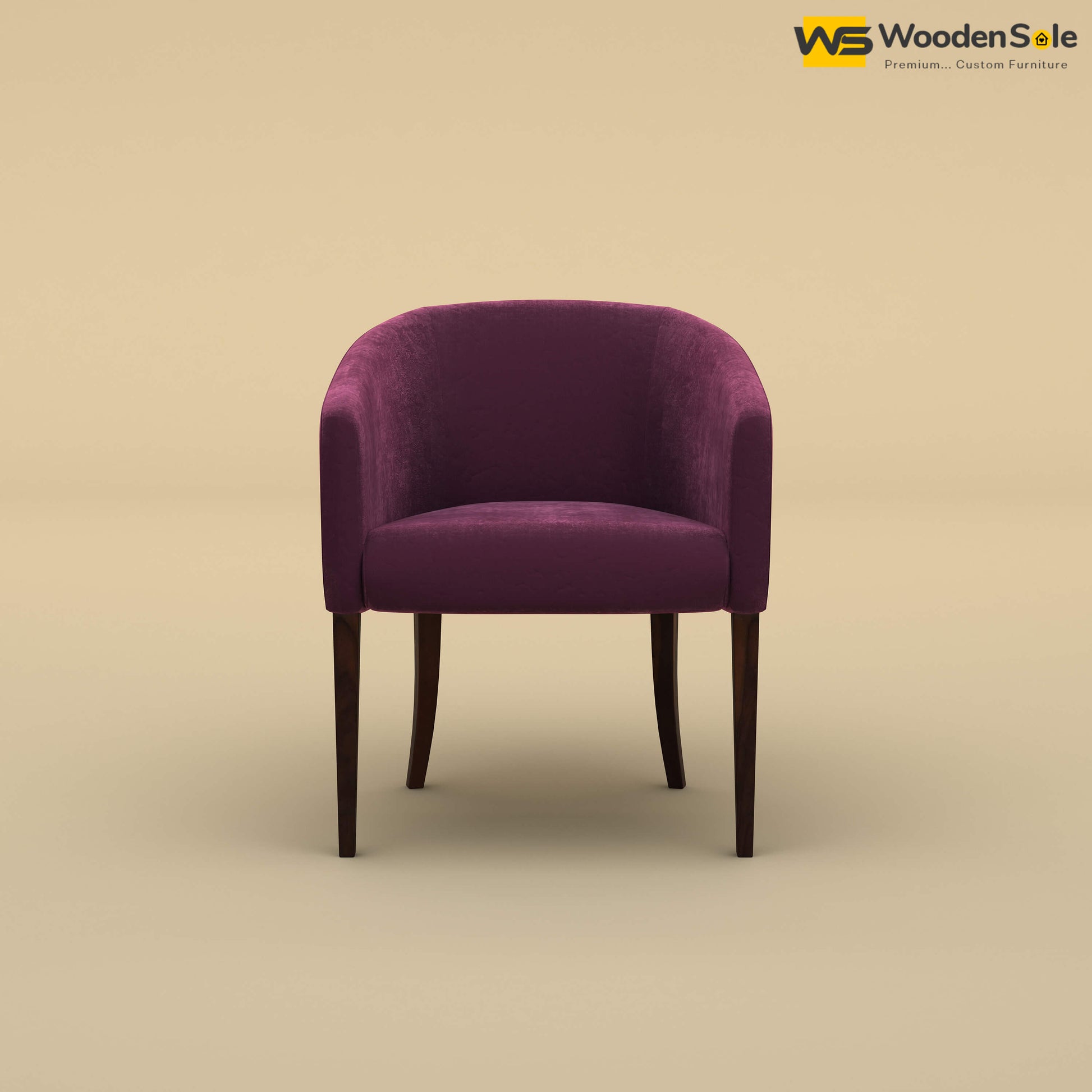 Florence Dining Chair (Velvet, Dark Purple)