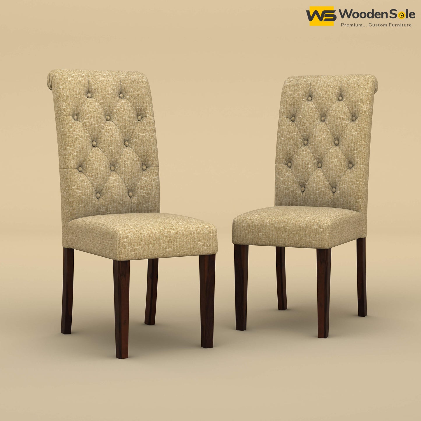 Elliot Dining Chairs - Set of 2 (Cotton, Faux Cream)