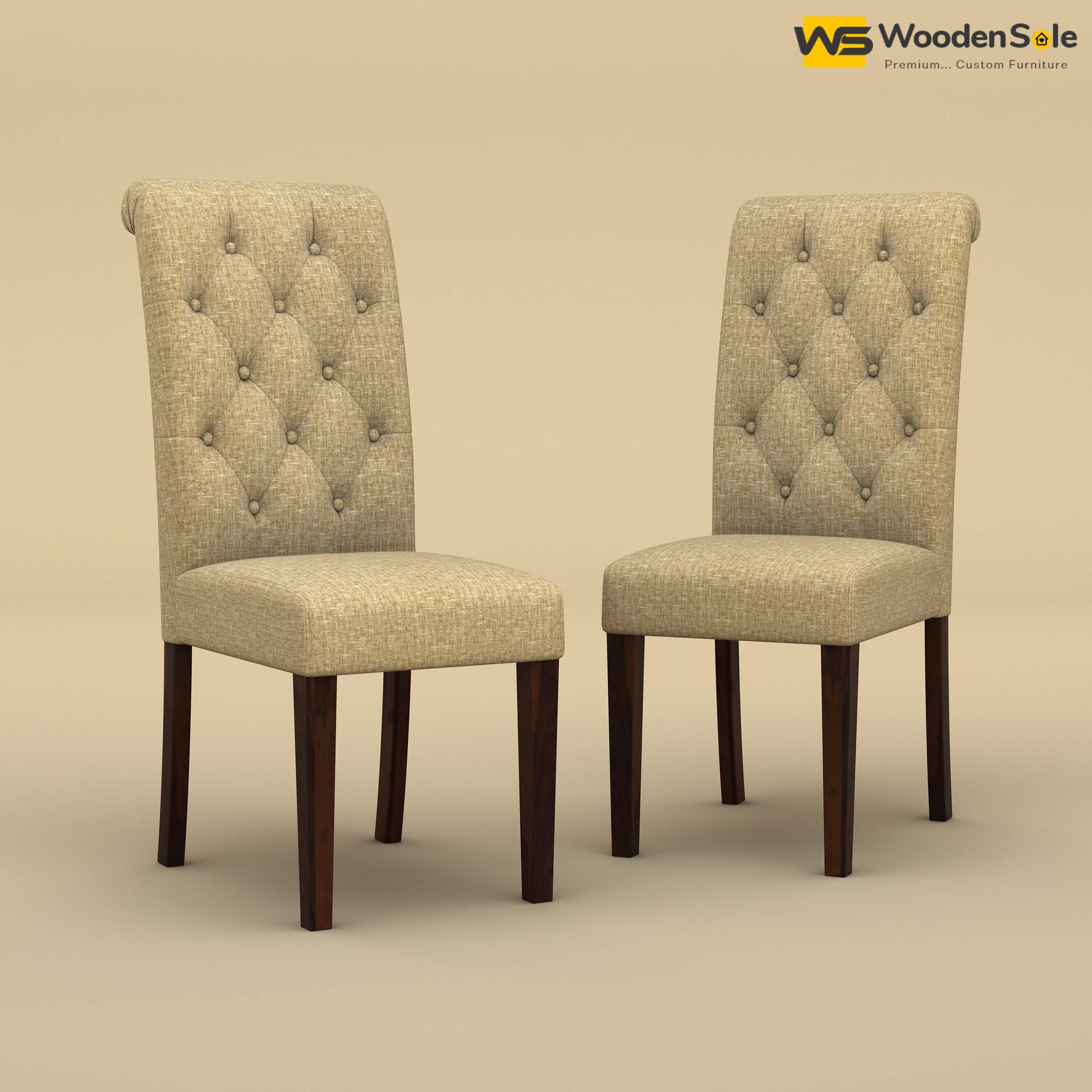 Elliot Dining Chairs - Set of 2 (Cotton, Faux Cream)