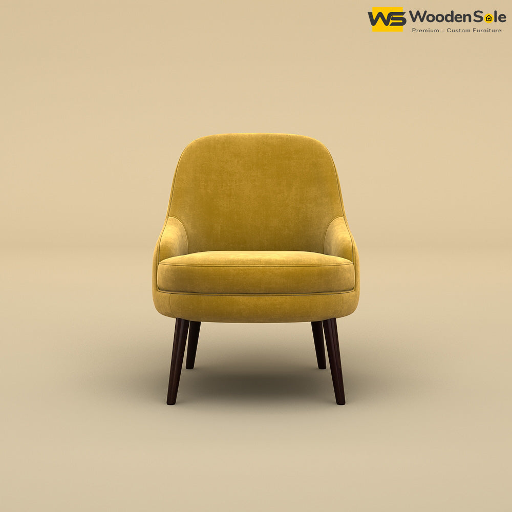 Lawson Lounge Chair (Velvet, Mustard Yellow)