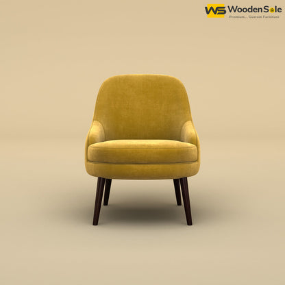 Lawson Lounge Chair (Velvet, Mustard Yellow)