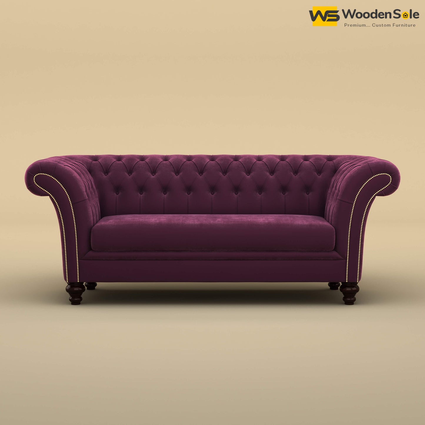 Rolex Loveseat (Velvet, Dark Purple)