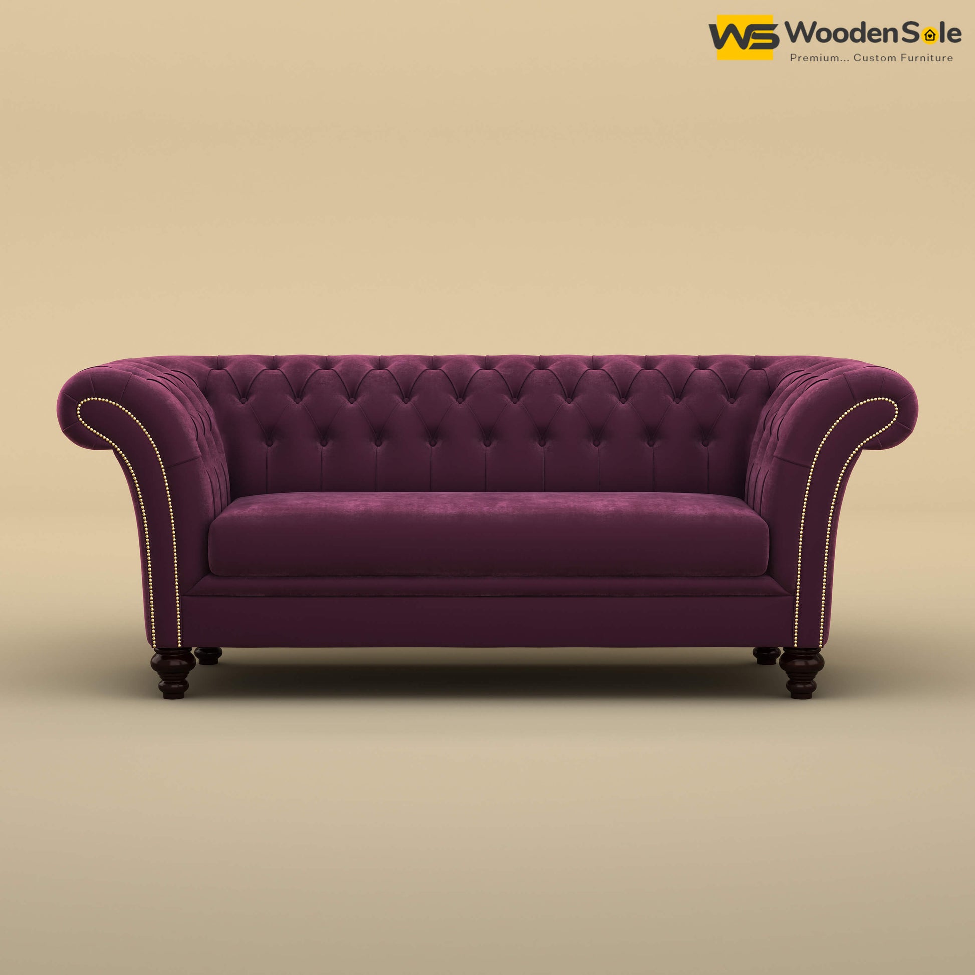Rolex Loveseat (Velvet, Dark Purple)