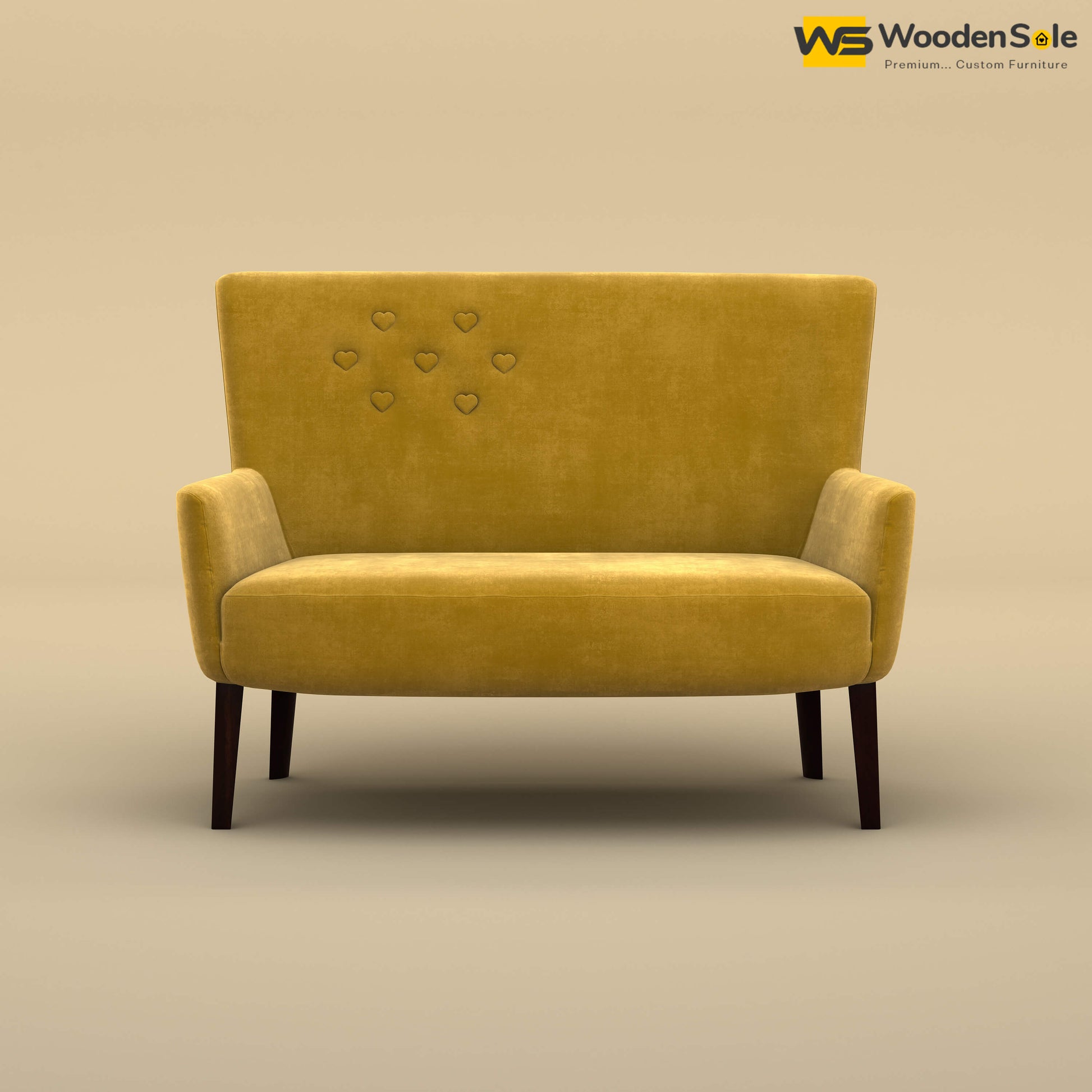 Dil Loveseat (Velvet, Mustard Yellow)