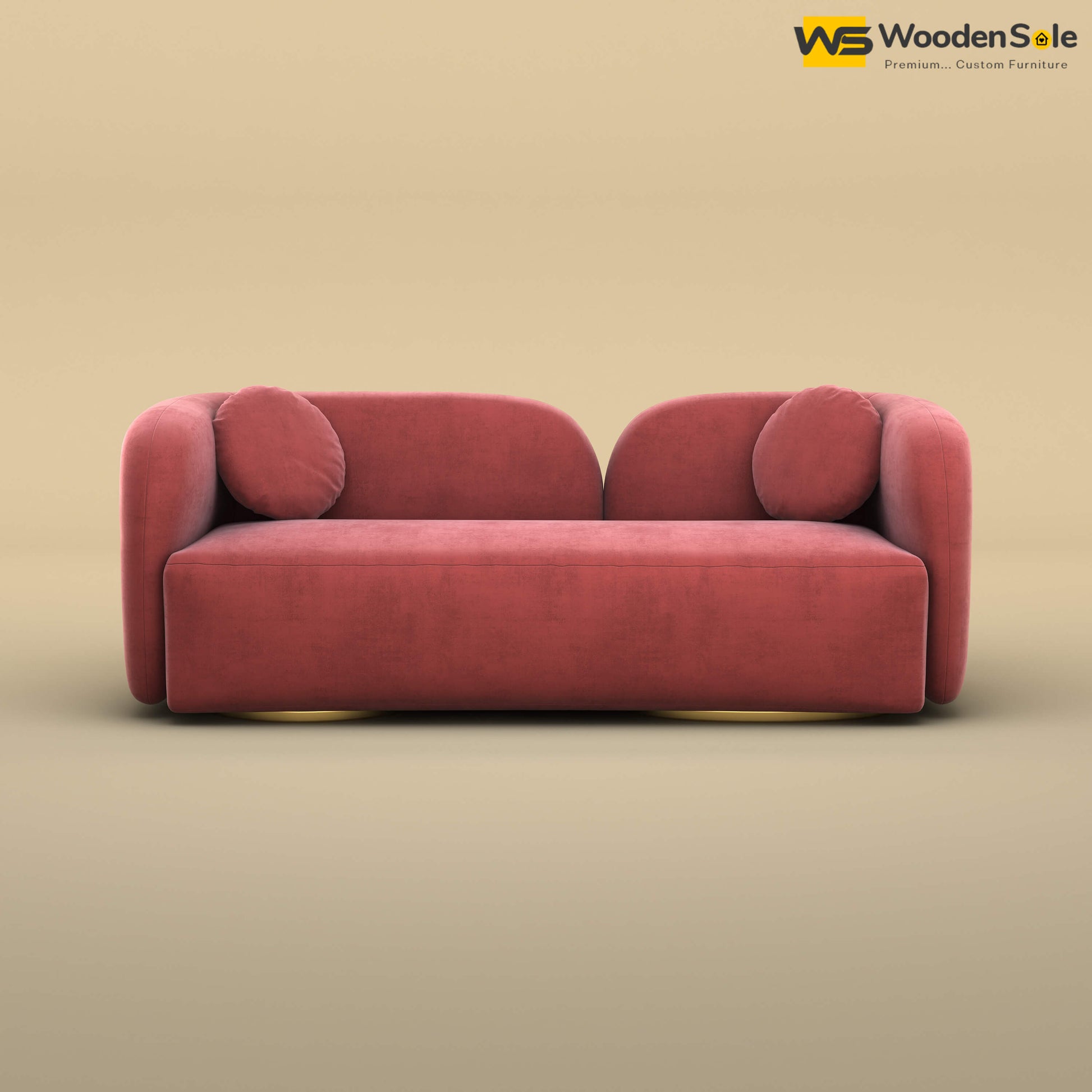 Oslo 3 Seater Interior Sofa (Velvet, Pink)