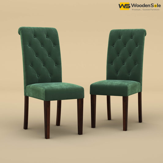 Elliot Dining Chairs - Set of 2 (Velvet, Forest Green)