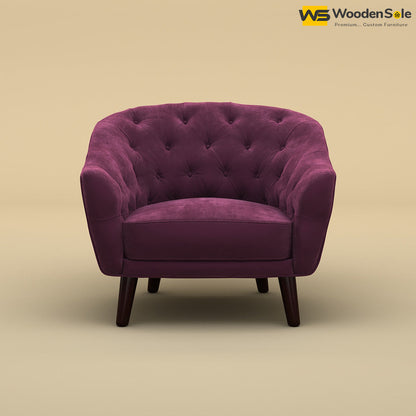 Verona Lounge Chair (Velvet, Dark Purple)