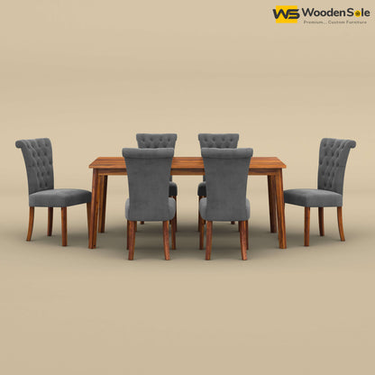 Kia 6 Seater Dining Set (Honey Finish)
