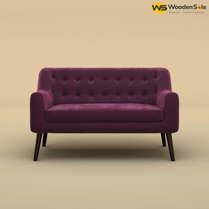 Viraj Loveseat Sofa (Velvet, Dark Purple)