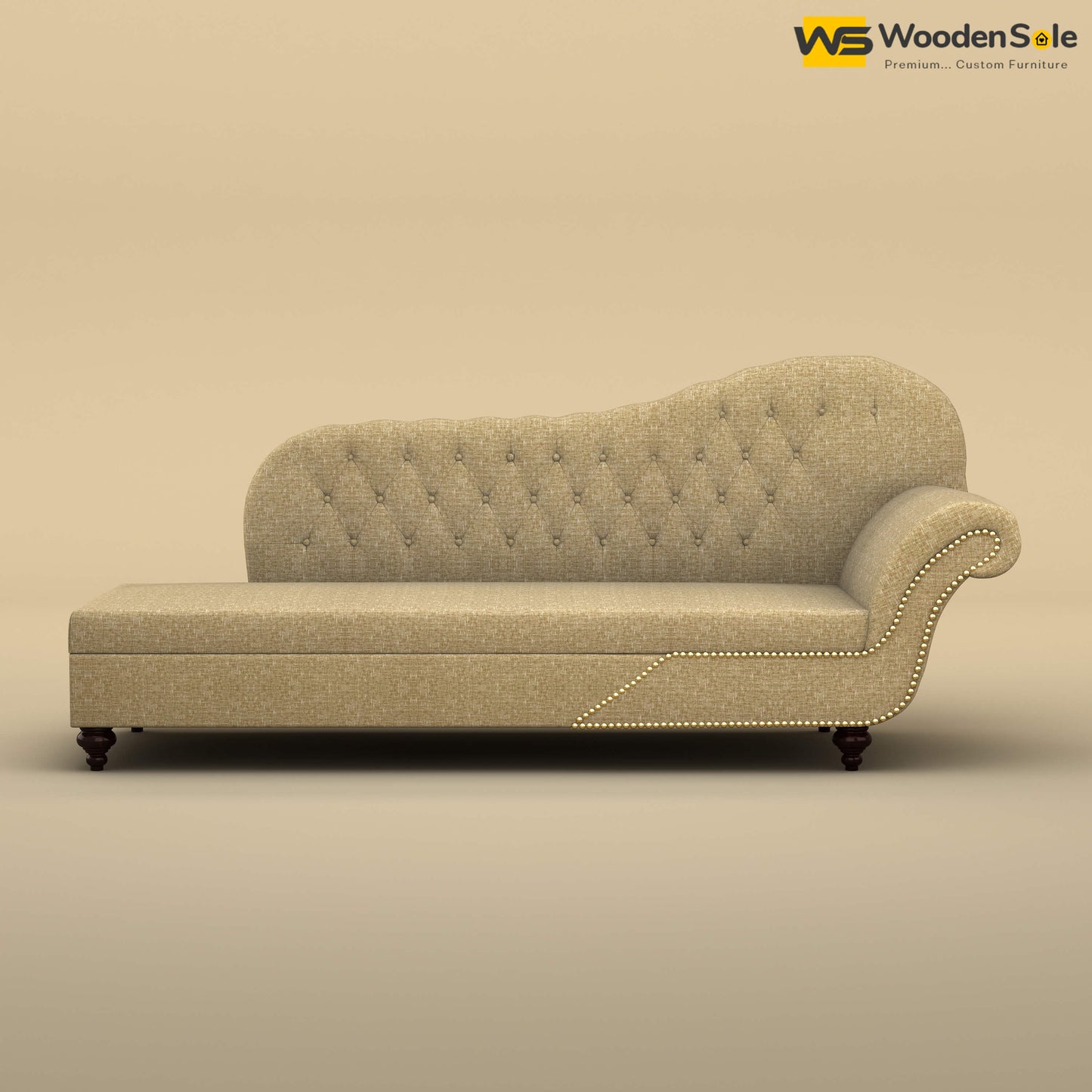 Royal Chaise Lounge (Cotton, Faux Cream)