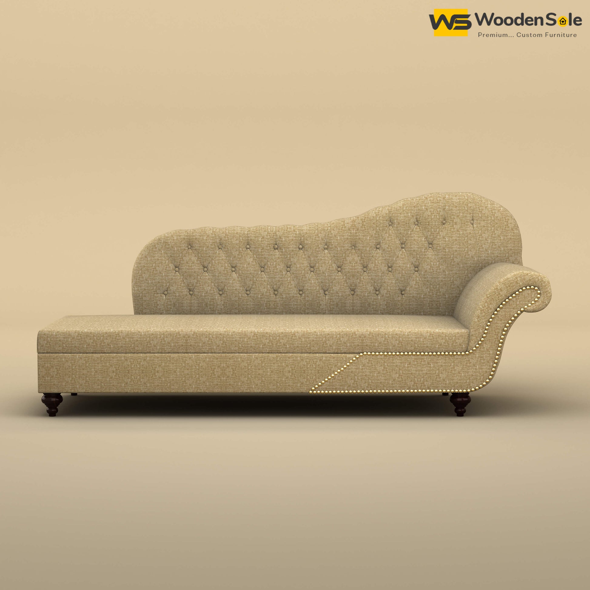 Royal Chaise Lounge (Cotton, Faux Cream)