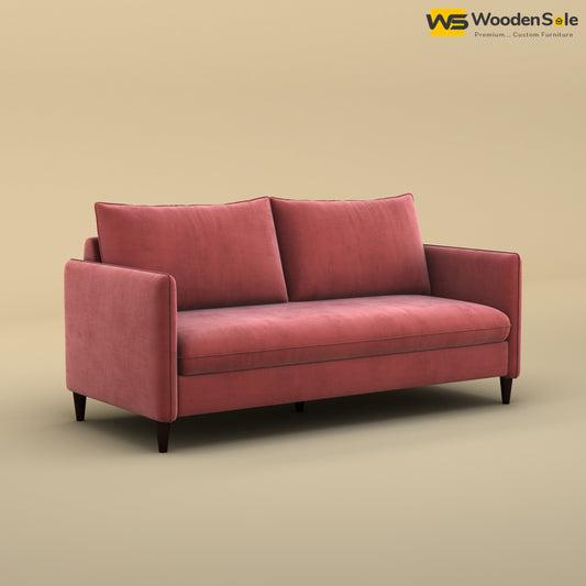 Citron 3 Seater Fabric Sofa (Velvet, Pink)
